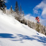 Poppin some air on a beautiful bluebird opening day Poppin some air on a beautiful bluebird opening day